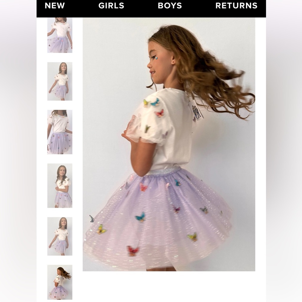 Lola And The Boys Rainbow Butterfly Tutu Skirt